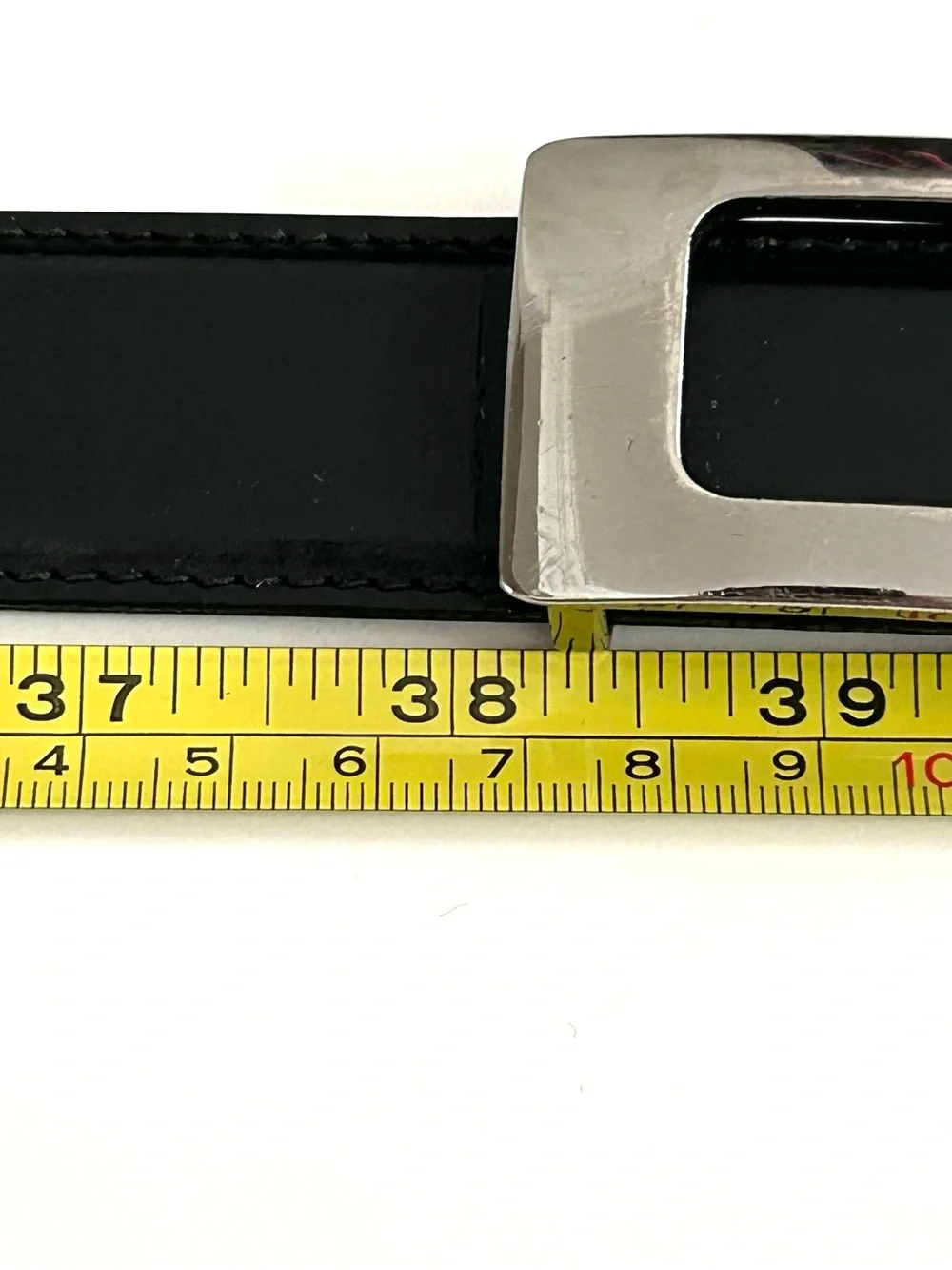 Gucci Square G Logo Buckle Leather Belt Black - Size 38 - Mens